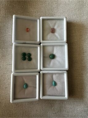 JTV Loose Gemstone 6-Pack Bundle Malachite Turquoise Natronite